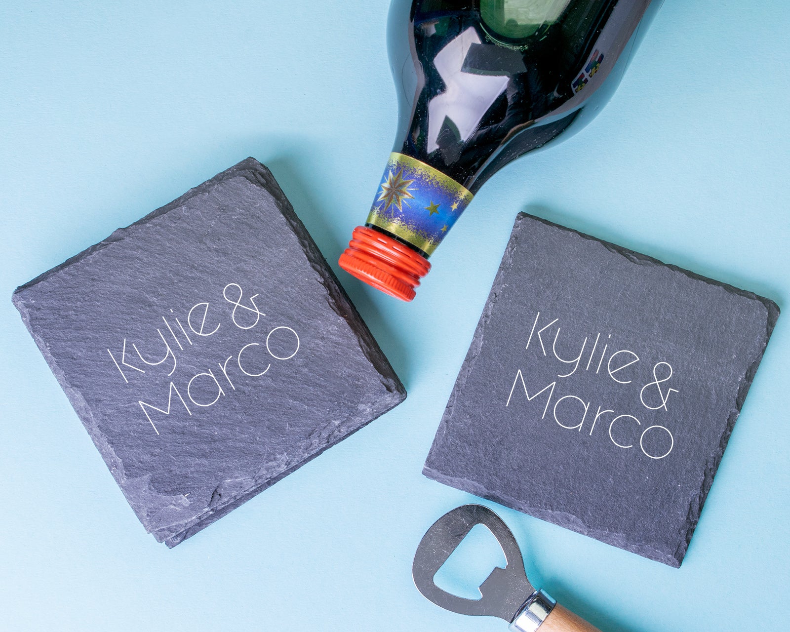 Personalised Engraved Slate Coaster Square - No Mess
