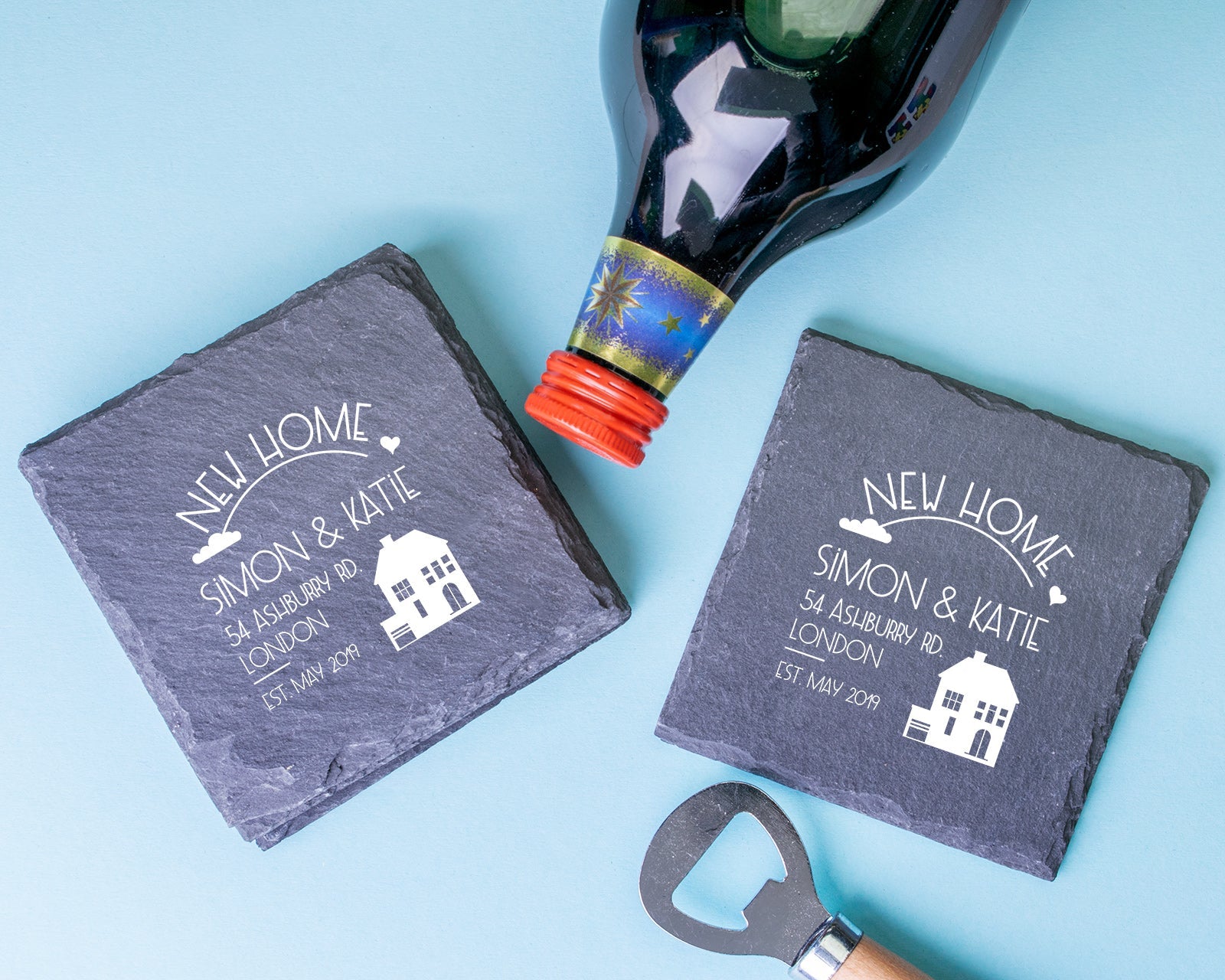 Personalised Engraved Slate Coaster Square - Don't Drop Me!