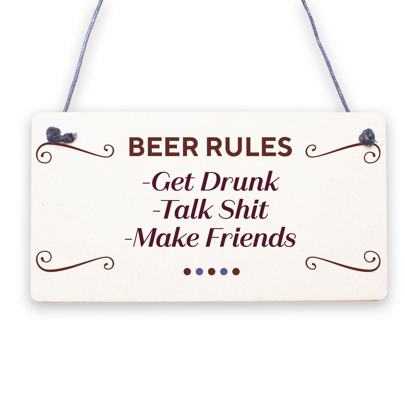 Beer Garden Rules Hanging Wall Signs Pub Garden Plaques Alcohol Friendship Gifts
