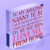 Nan Nanny To Be Gift Funny Acrylic Heart Baby Shower Gift For New NAN