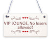 VIP LOUNGE Man Cave Home Bar Garden Sign Plaque BBQ Beer Party Dad Shed Gift
