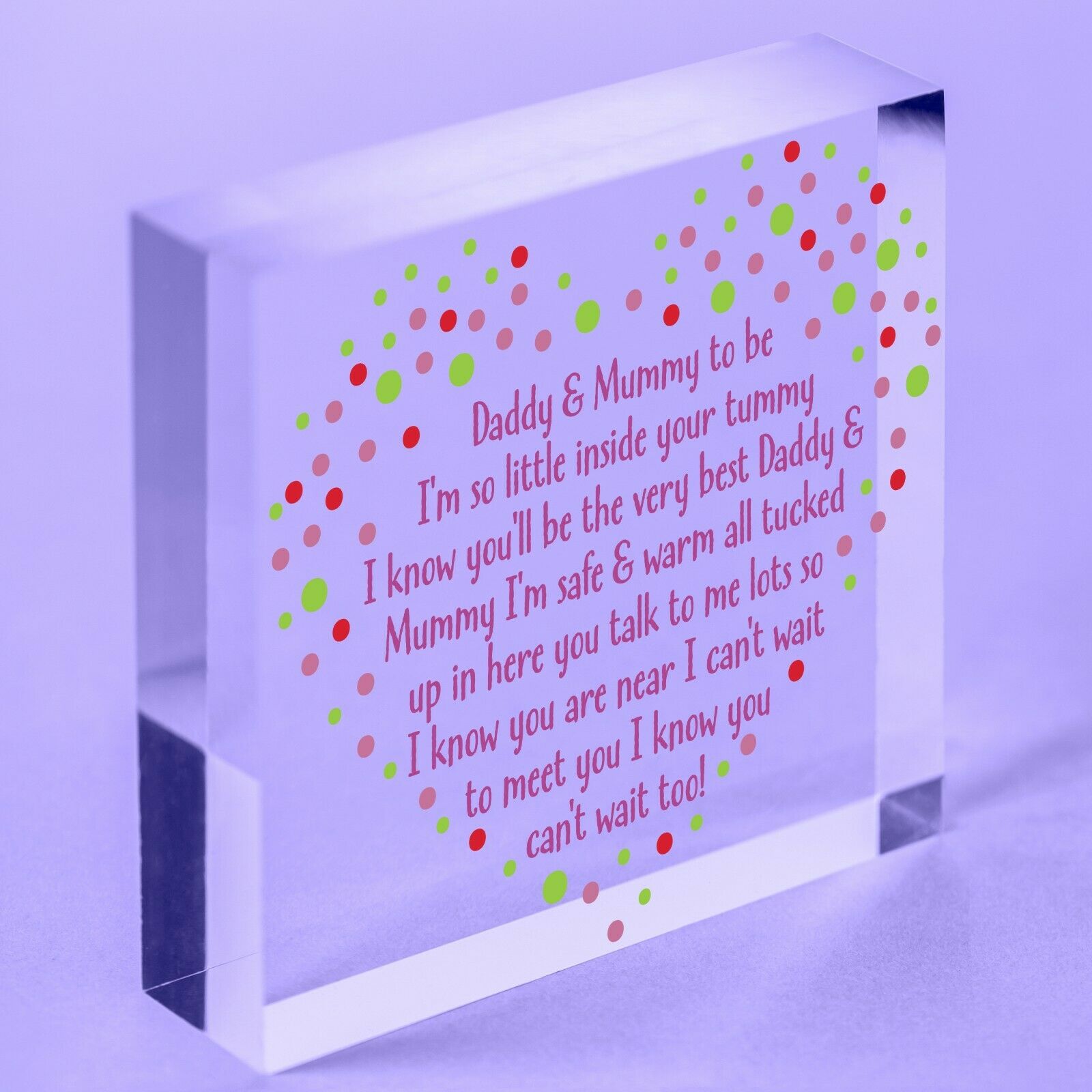 Mum To Be Dad To Be Gift Heart Baby Keepsake Gift From Bump To Mummy Daddy