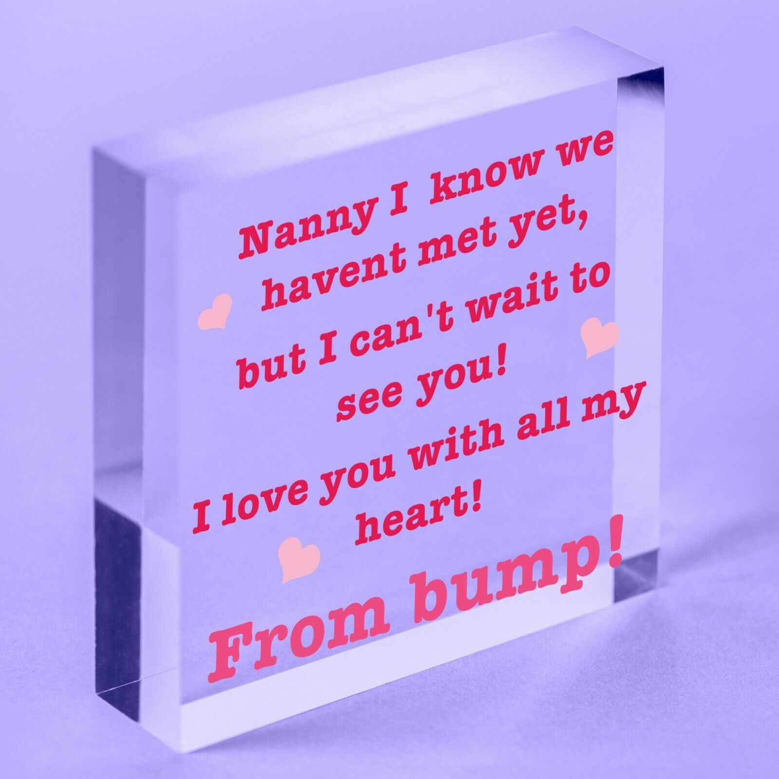 Nanny To Be Gifts Acrylic Plaque Nanny To Be Baby Shower Gifts From Bump Gifts
