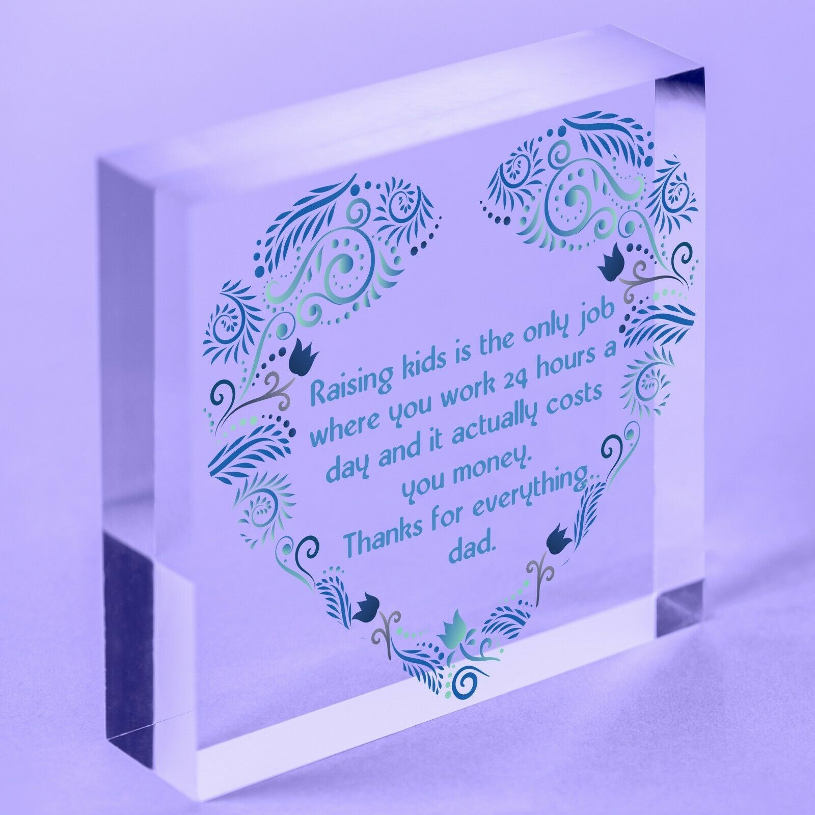 Daddy To Be Gifts From Daughter And Son Acrylic Block Bump Baby Gifts For Dad