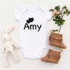 Personalised White Baby Body Suit Grow Vest - Balloons