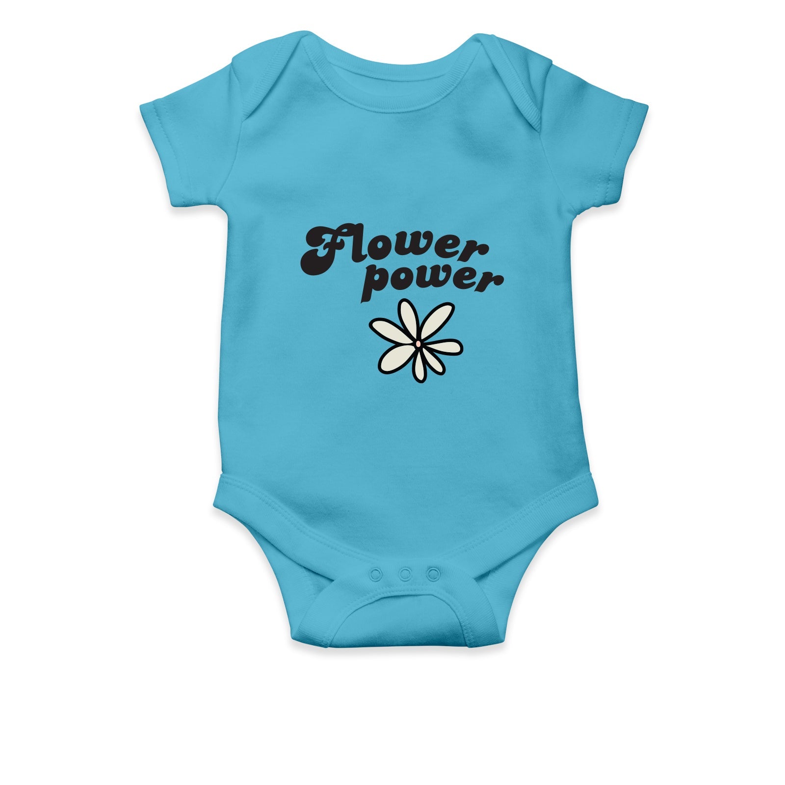 Personalised White Baby Body Suit Grow Vest - Flowers