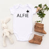 Personalised White Baby Body Suit Grow Vest - Our Star