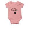 Personalised White Baby Body Suit Grow Vest - Cursive