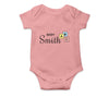 Personalised White Baby Body Suit Grow Vest - Coloured Blocks