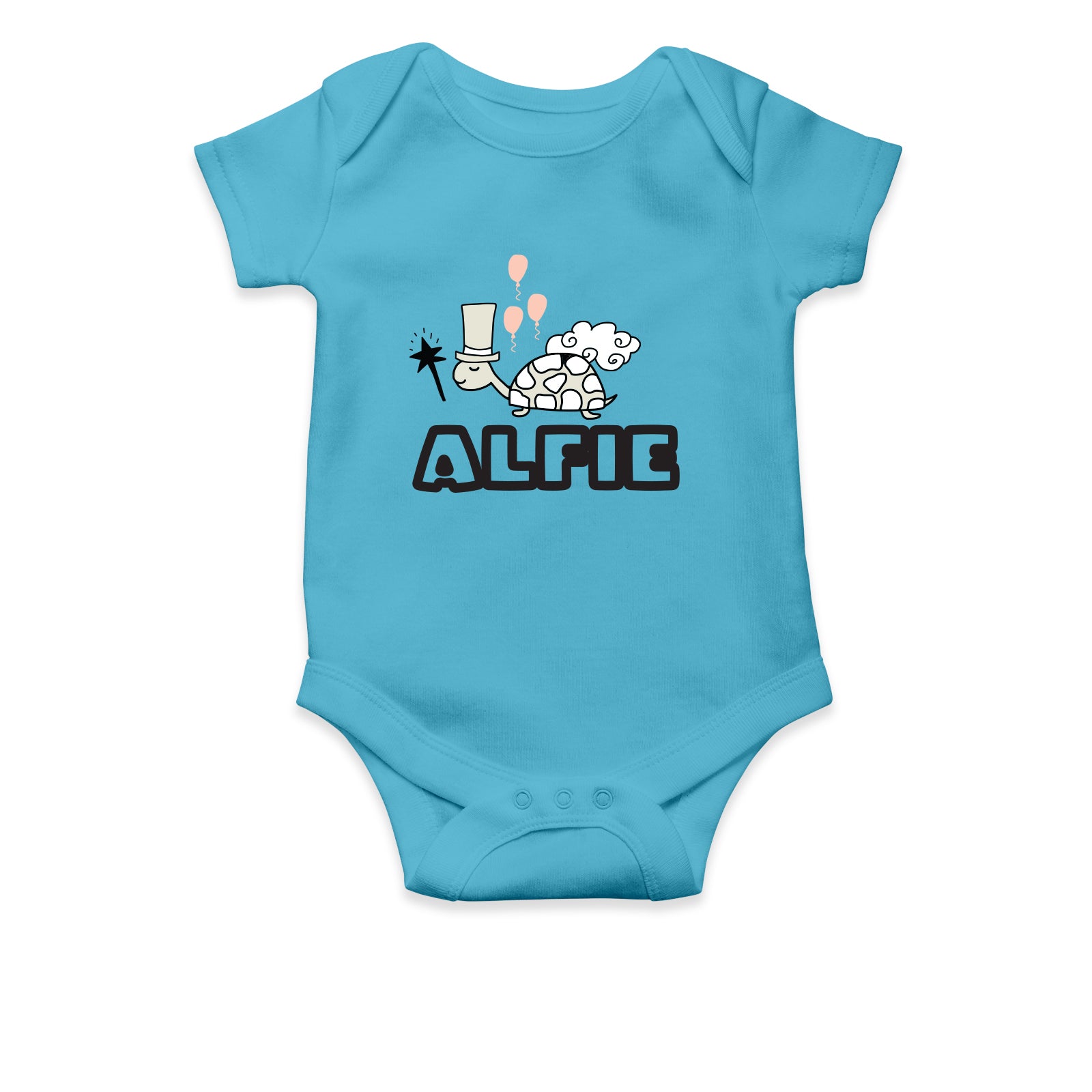 Personalised White Baby Body Suit Grow Vest - BOLD