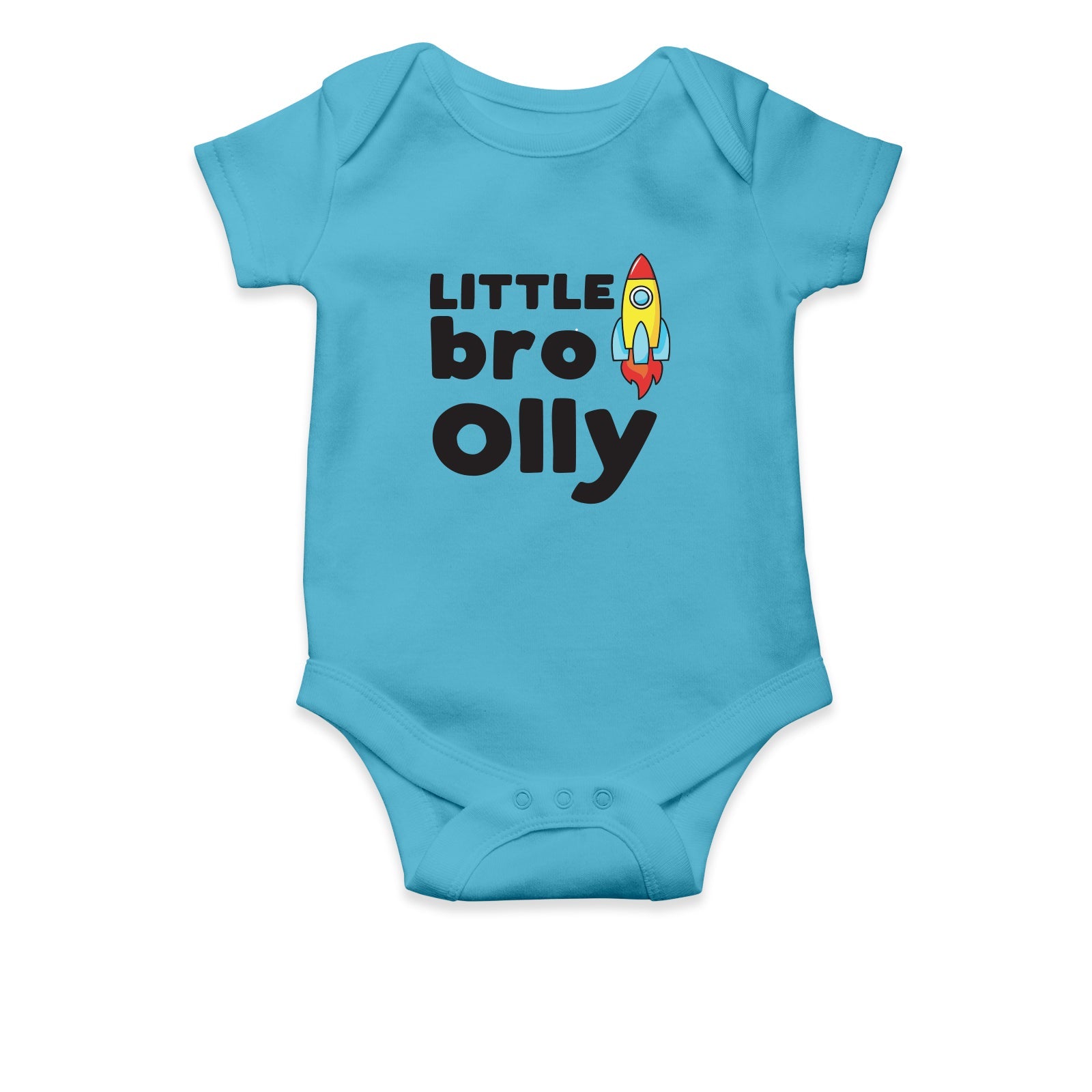 Personalised White Baby Body Suit Grow Vest - Rocket