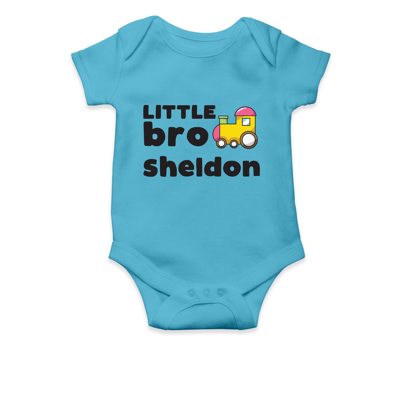 Personalised White Baby Body Suit Grow Vest - Train