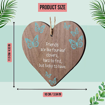 Friends Are Like' Friendship Best Friend Plaque Wood Heart Thank You Love Gift