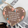 Sister Gift Wooden Heart Best Friend Plaque Birthday Christmas Card Present Idea