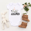Personalised White Baby Body Suit Grow Vest - BOLD
