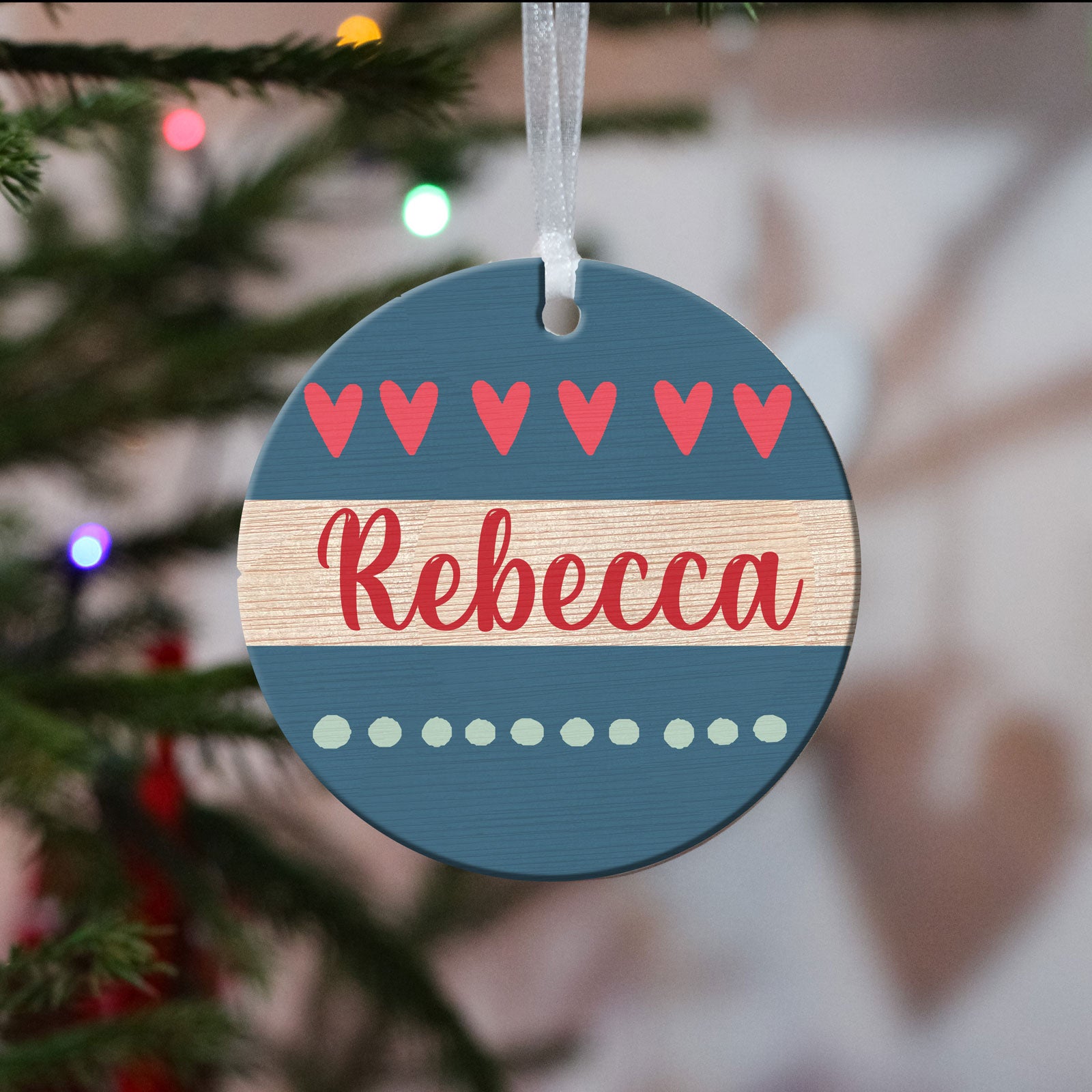 Personalised Wooden Christmas Ornaments Printed- Handcrafted Decoration Baubles, Ideal for Festive Season, Perfect Gift Option