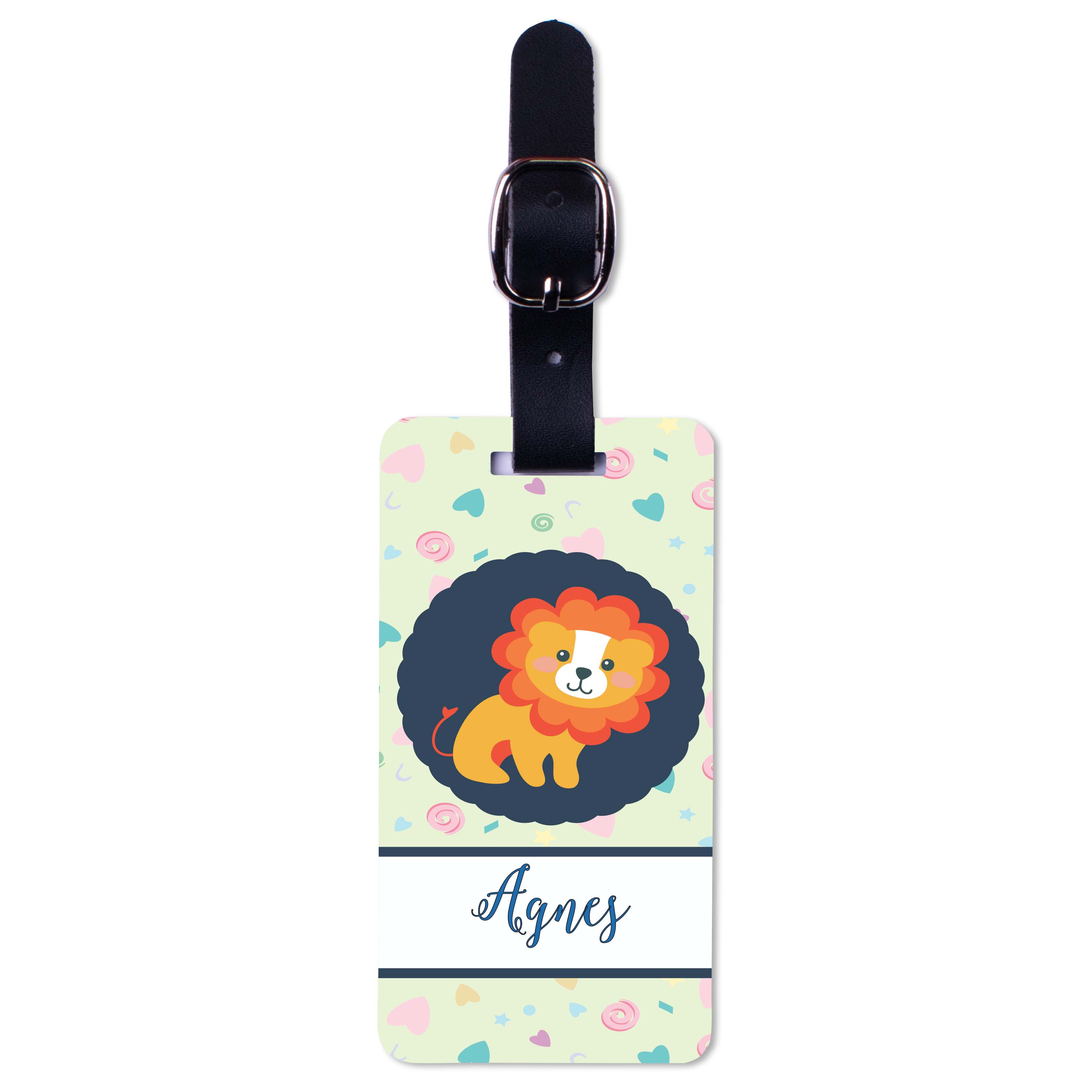 Personalised Kids Bag Tag - Girls- Blue