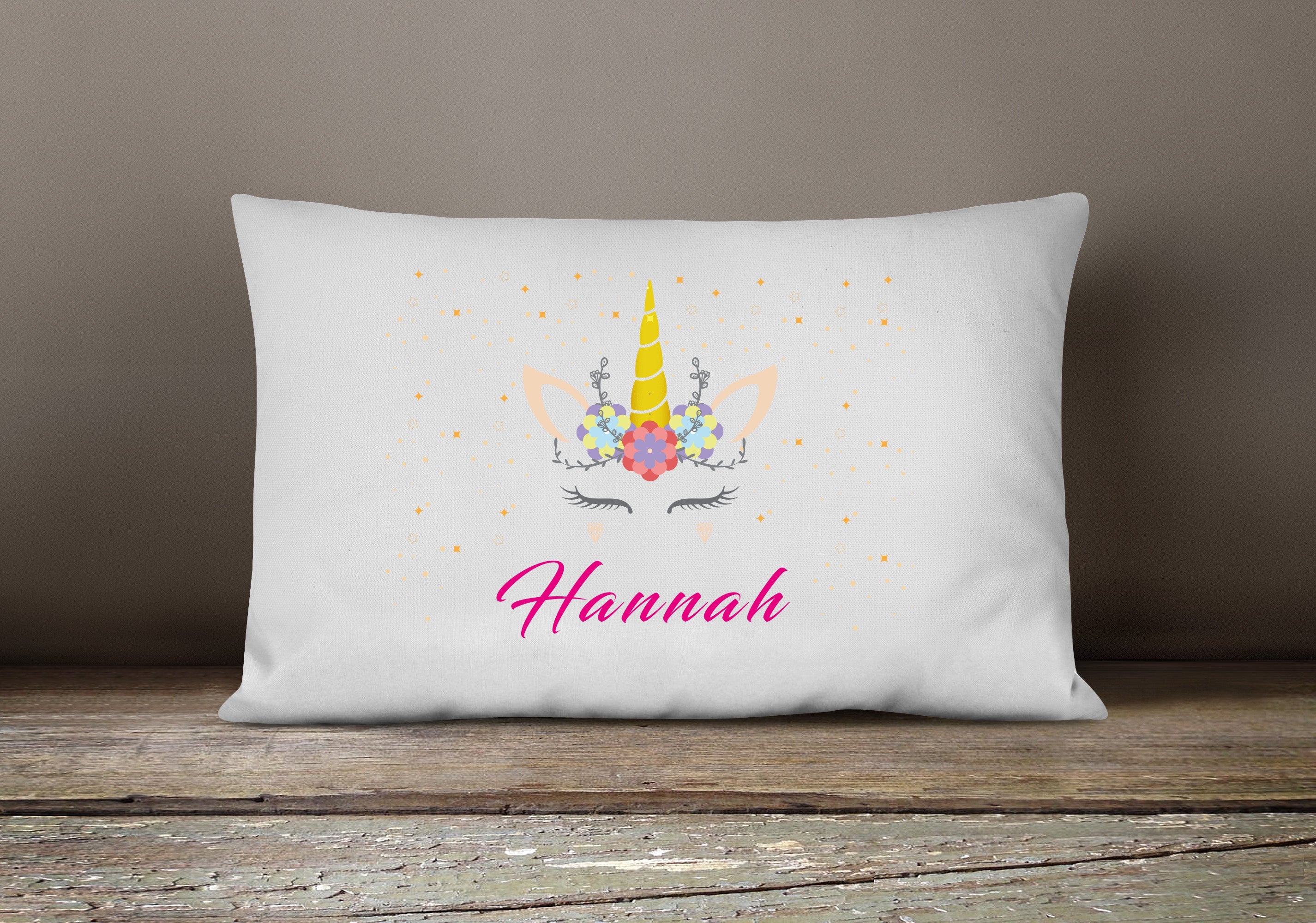 Unicorn Pillowcase Personalised - Perfect Gift - Colourful