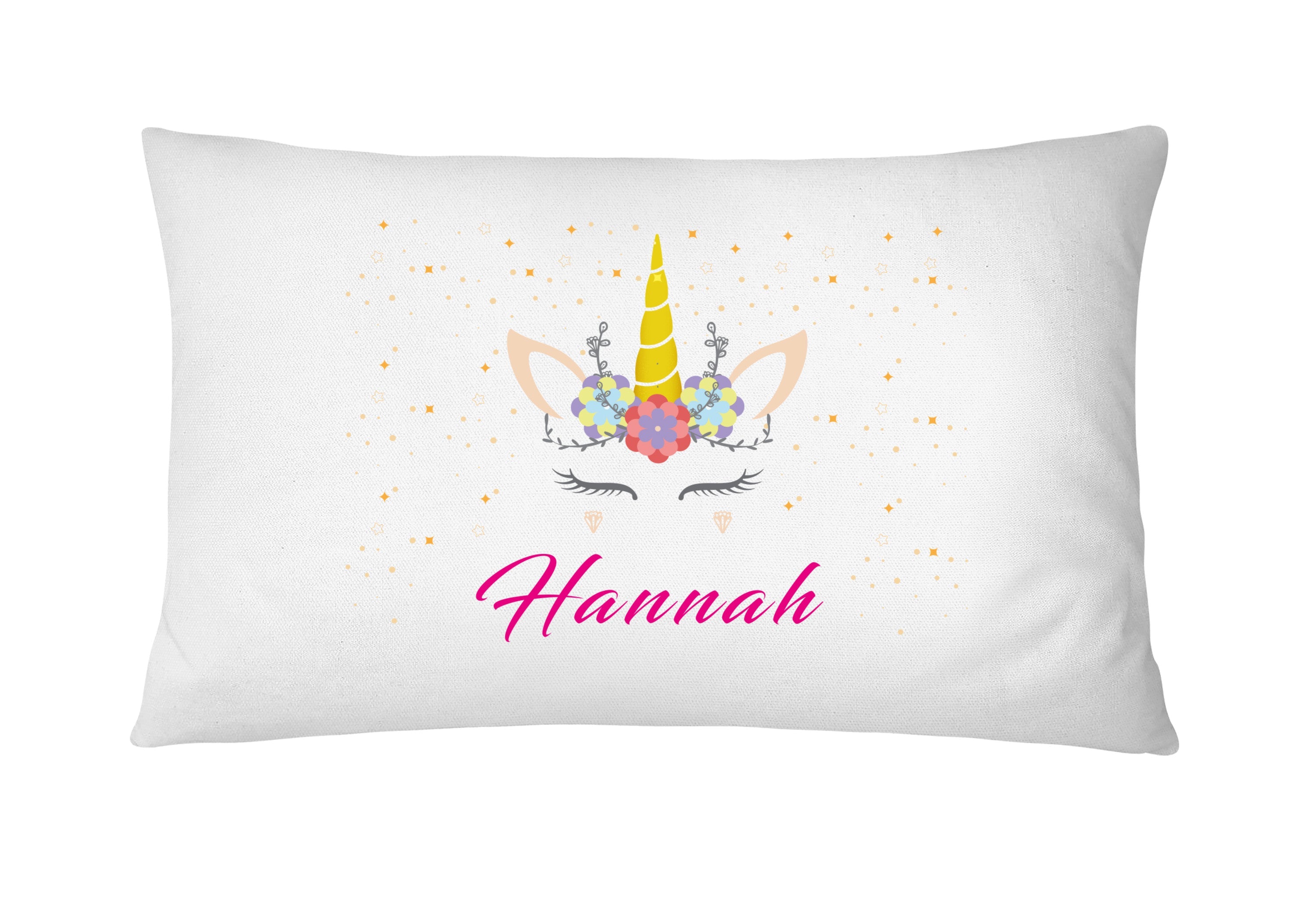 Unicorn Pillowcase Personalised - Perfect Gift - Colourful