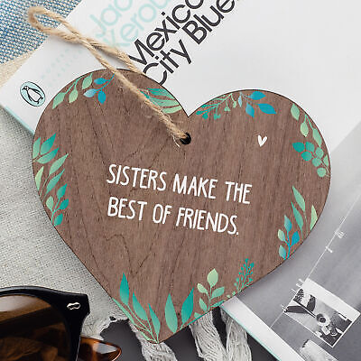 Sister Gifts Best Friend Plaque Heart Christmas Friendship Sign Thank You Gifts