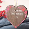 Smiles Begin With You Shabby Chic Wooden Hanging Heart Best Friend Sign Gifts