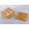 Personalised Engraved Wooden Bamboo Coaster Rectangle - Single Leave