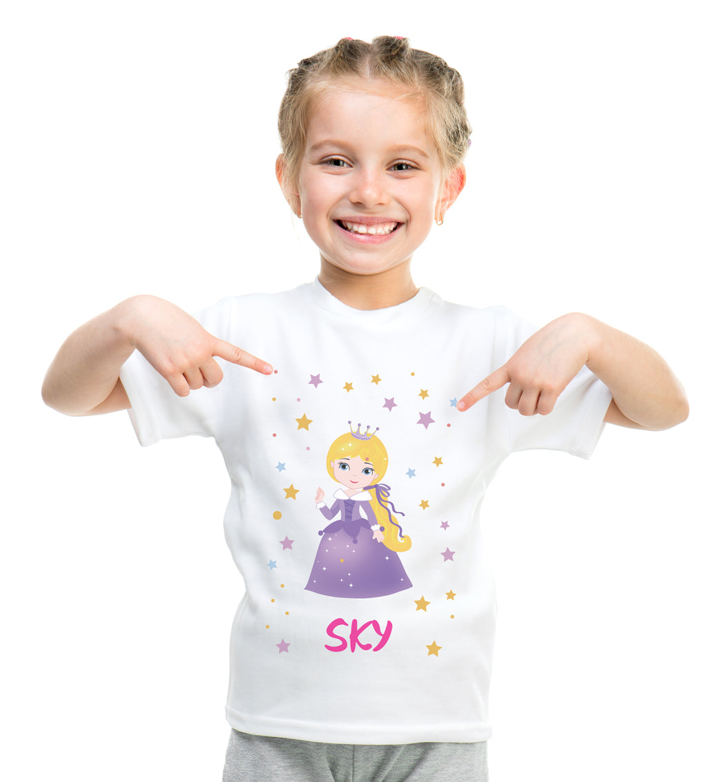 Personalised Princess T-Shirt - Purple