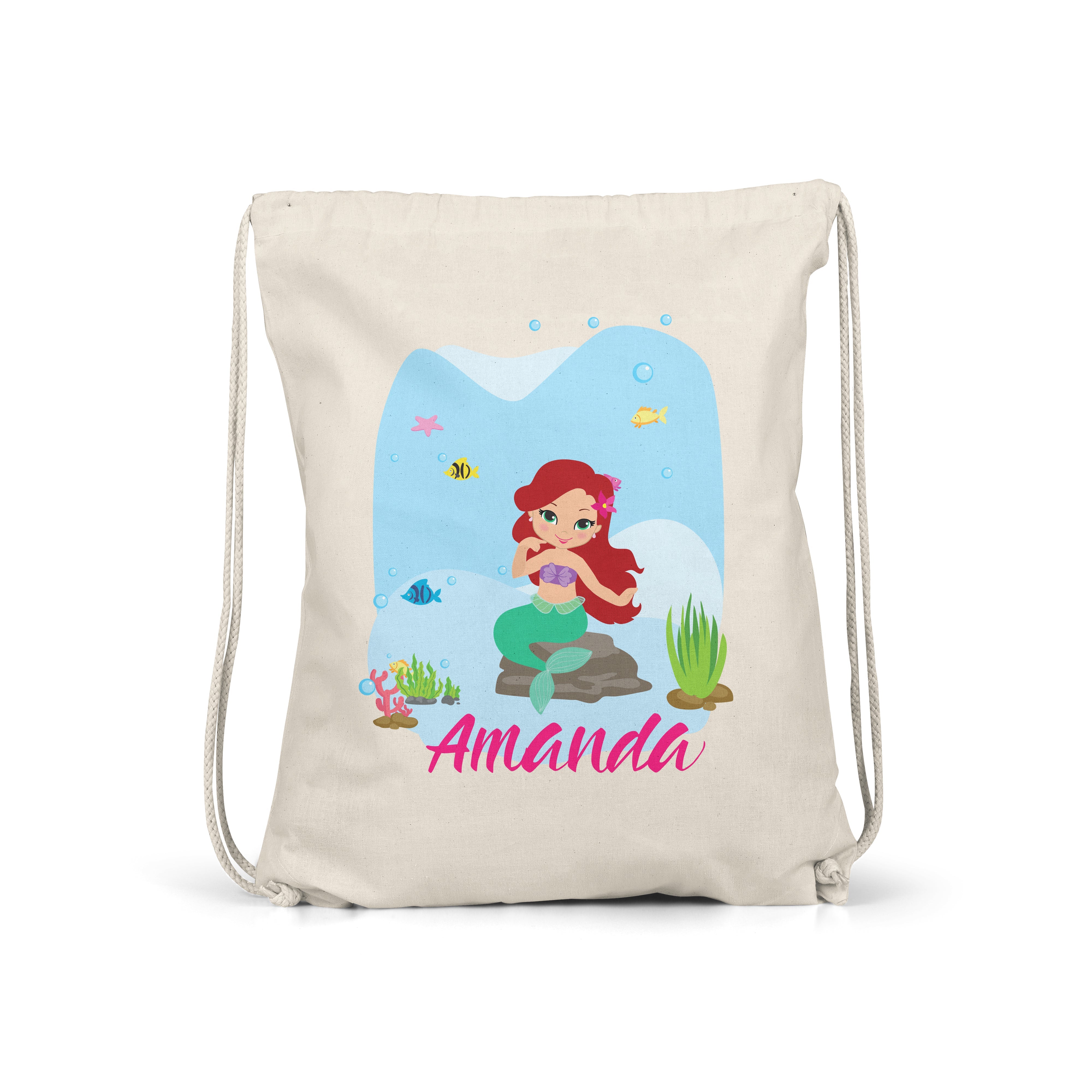 Mermaid - Personalised Kids Gym Bag - Multiple Colours - Perfect Gift