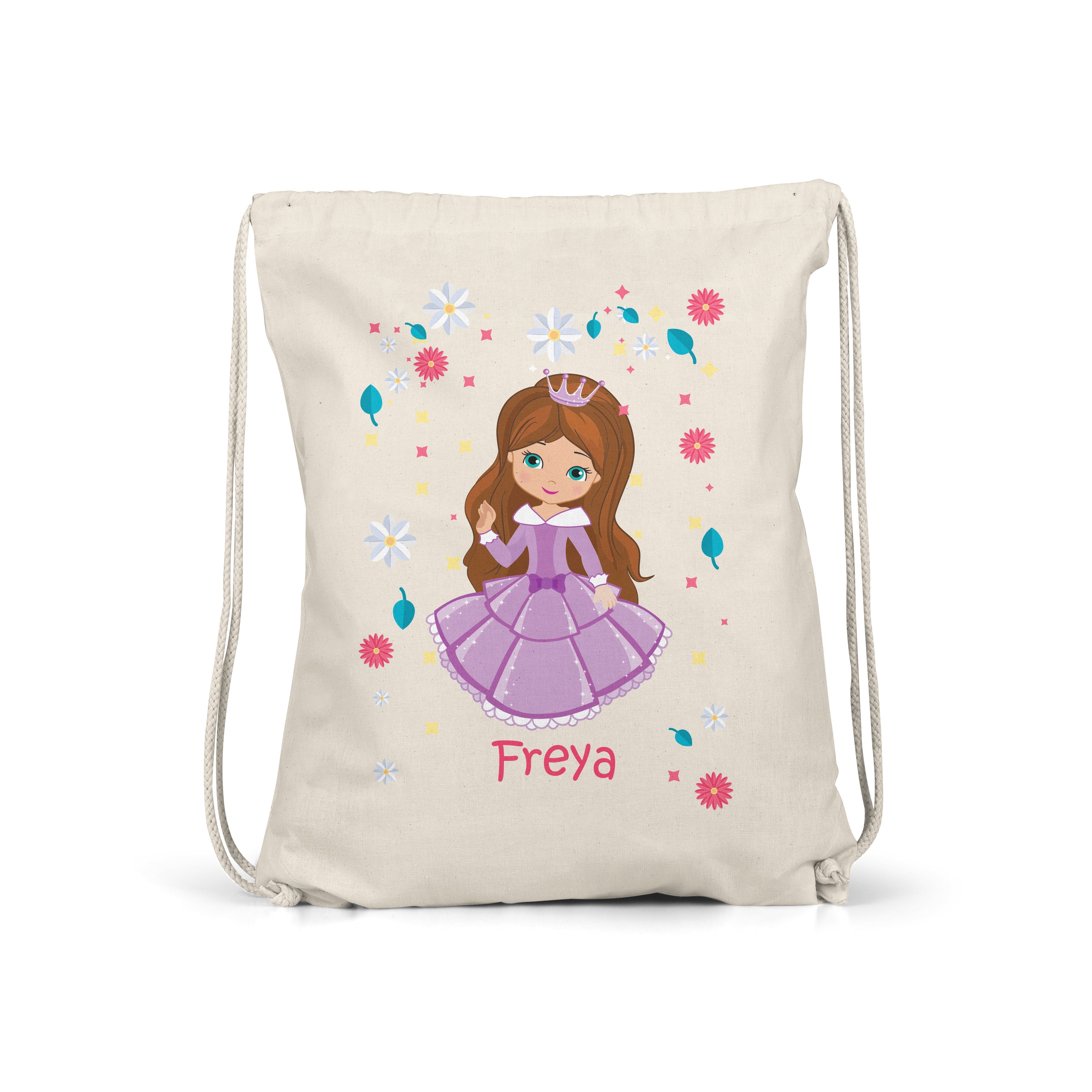 Princess - Personalised Kids Gym Bag - Purple