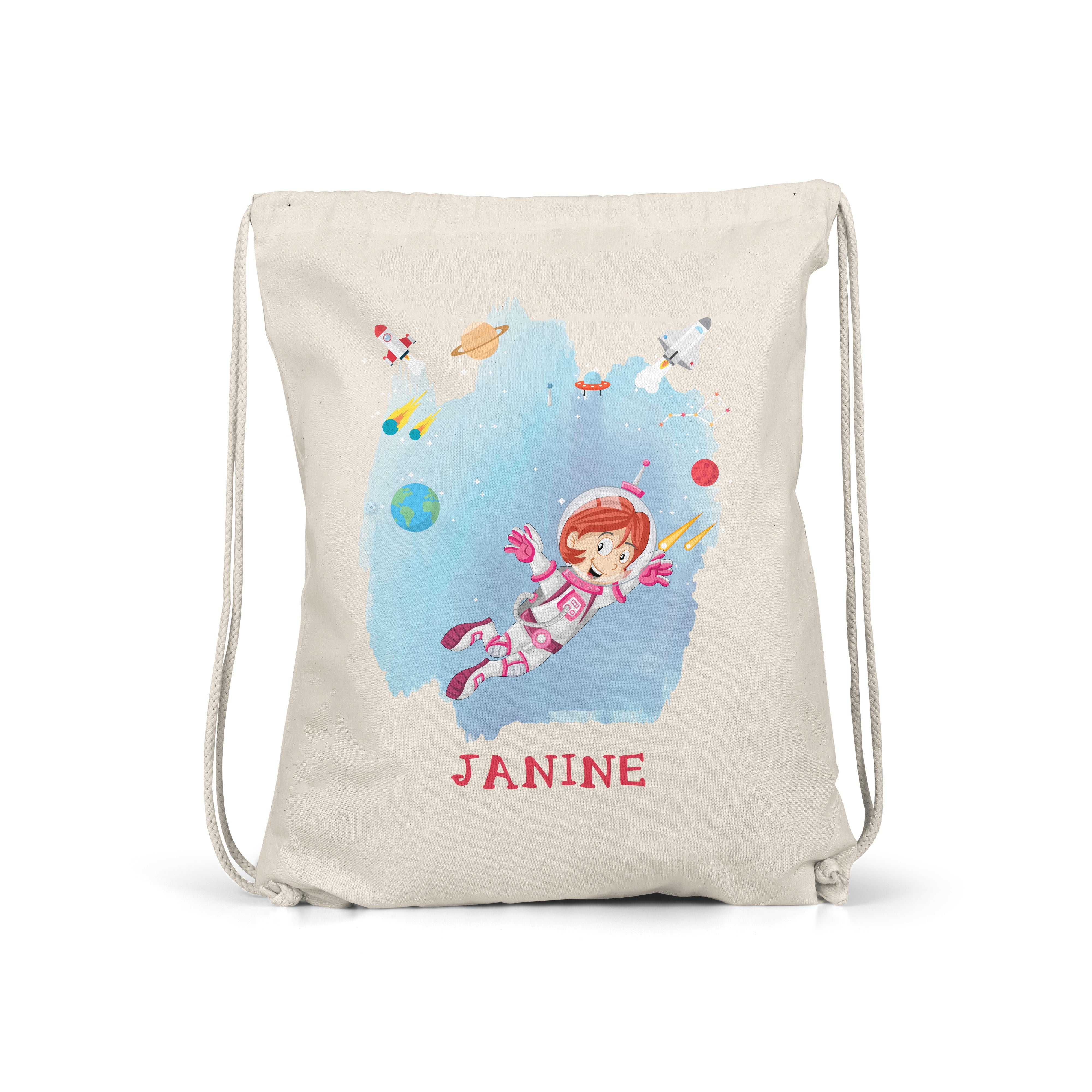 Space -  Personalised Kids Gym Bag - Flight Suit