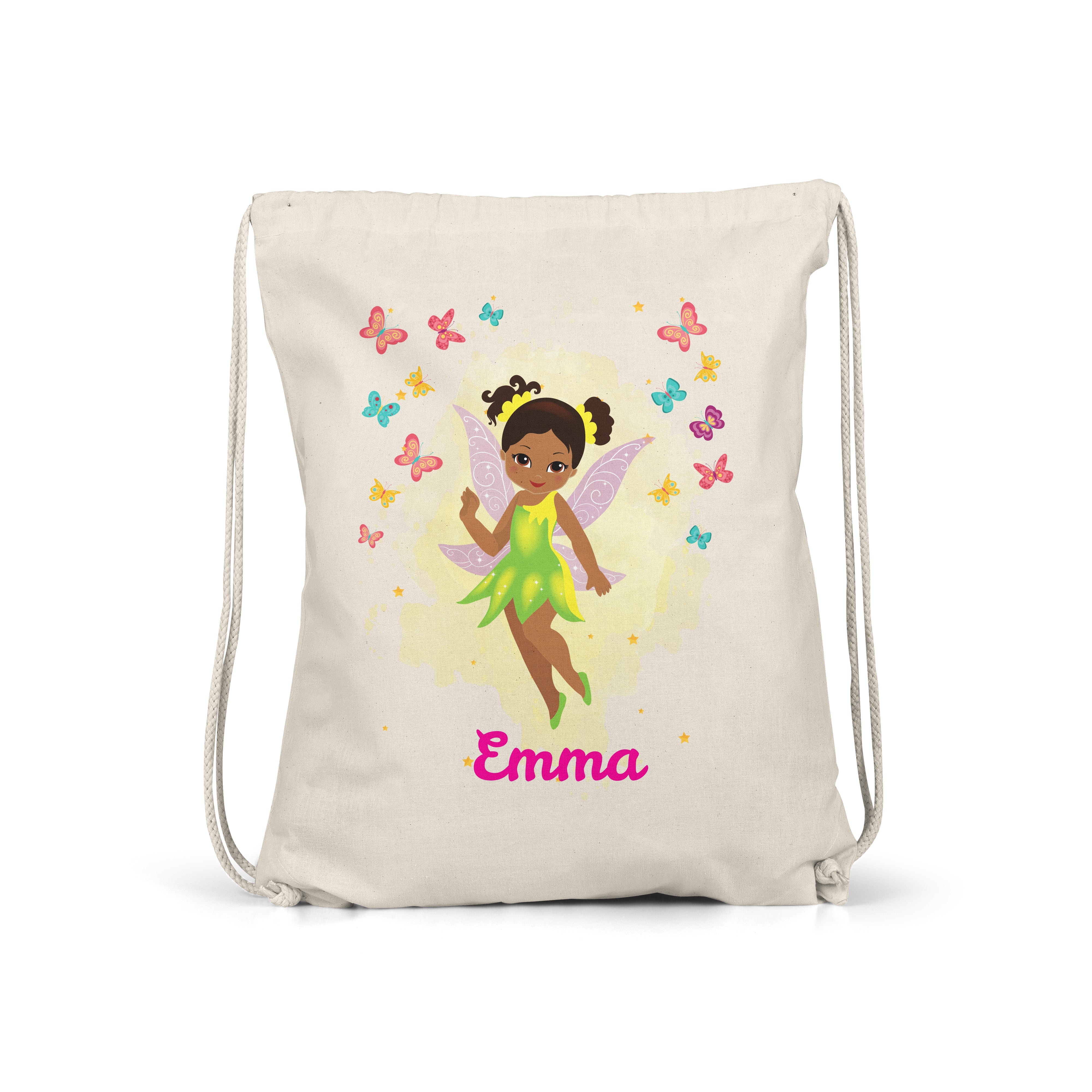 Fairy -  Personalised Kids Gym Bag - Lime