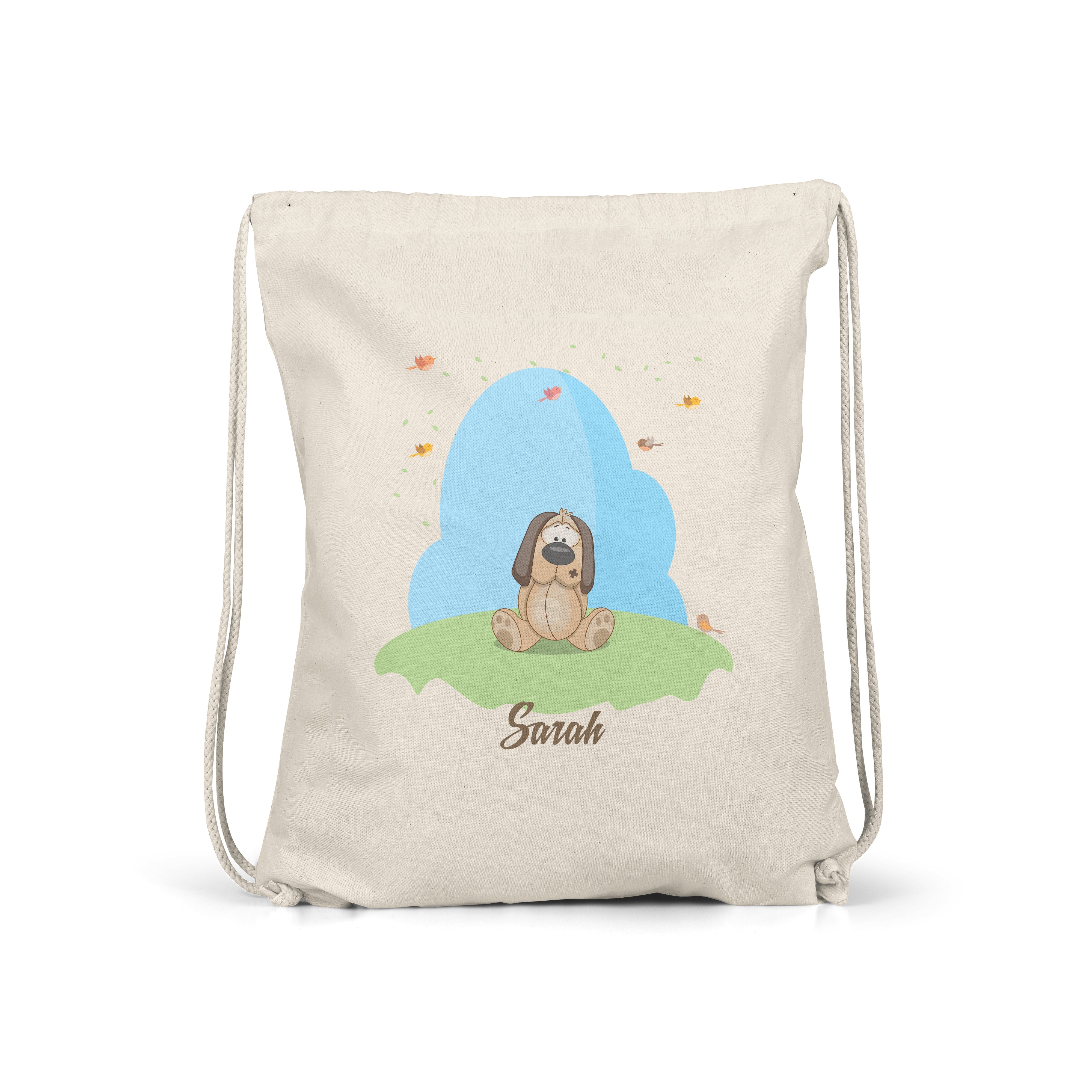 Cute Animals - Personalised Kids Gym Bag - Doggy