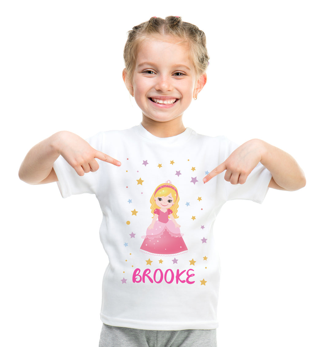 Personalised Princess T-Shirt - Pink