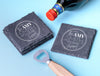 Load image into Gallery viewer, Personalised Engraved Slate Coaster Square - Let&#39;s Get Wet!