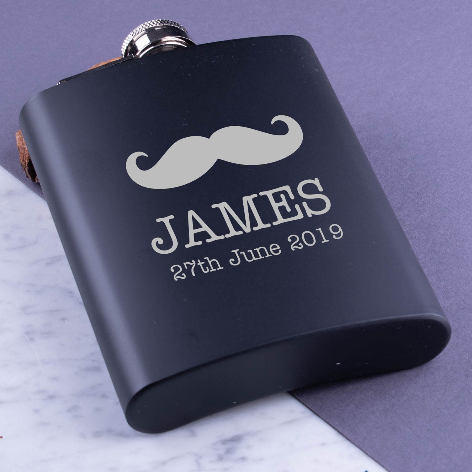 Personalised Metal Hip Flask - Perfect Gift - Any Message - The Tache