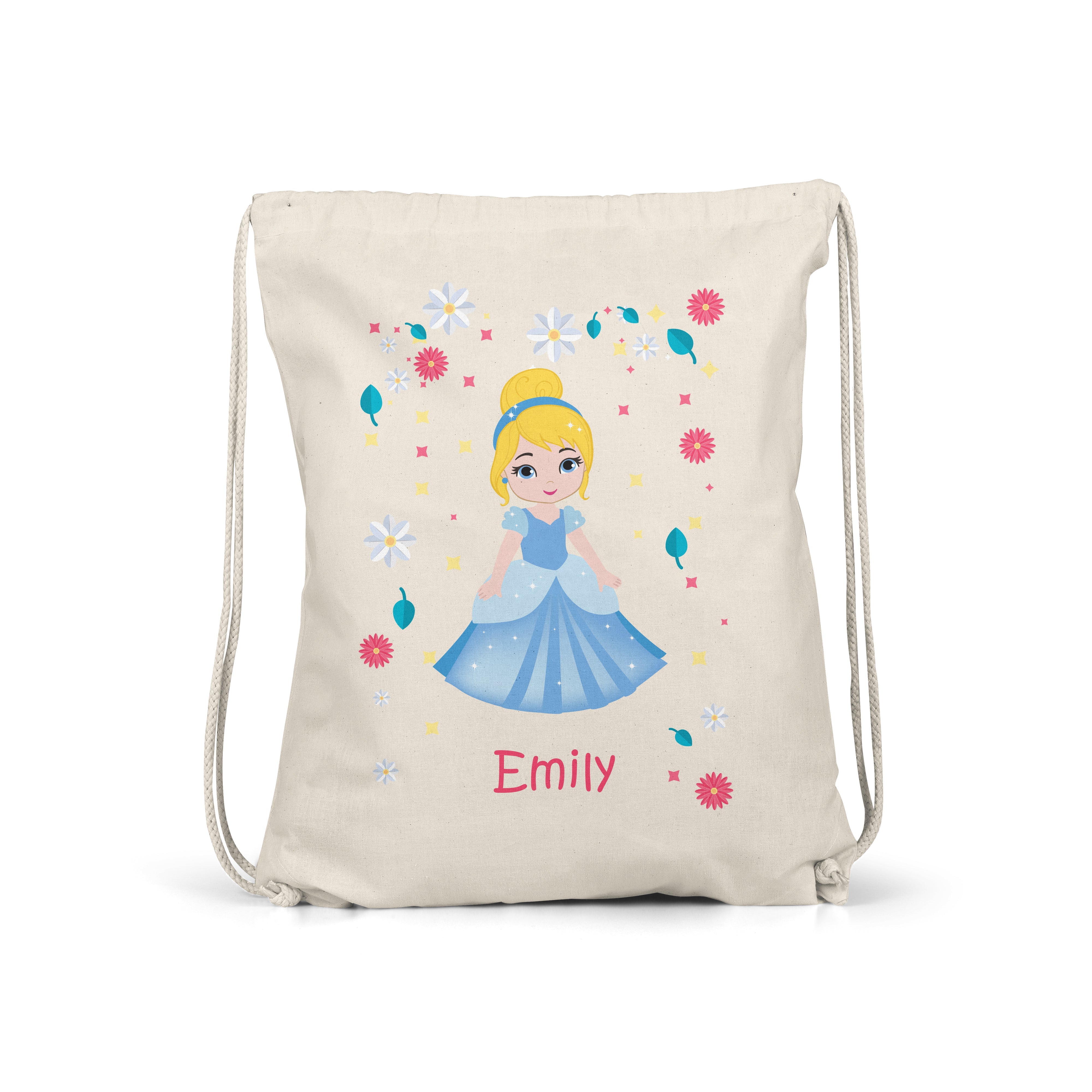 Princess - Personalised Kids Gym Bag - Royal Blue