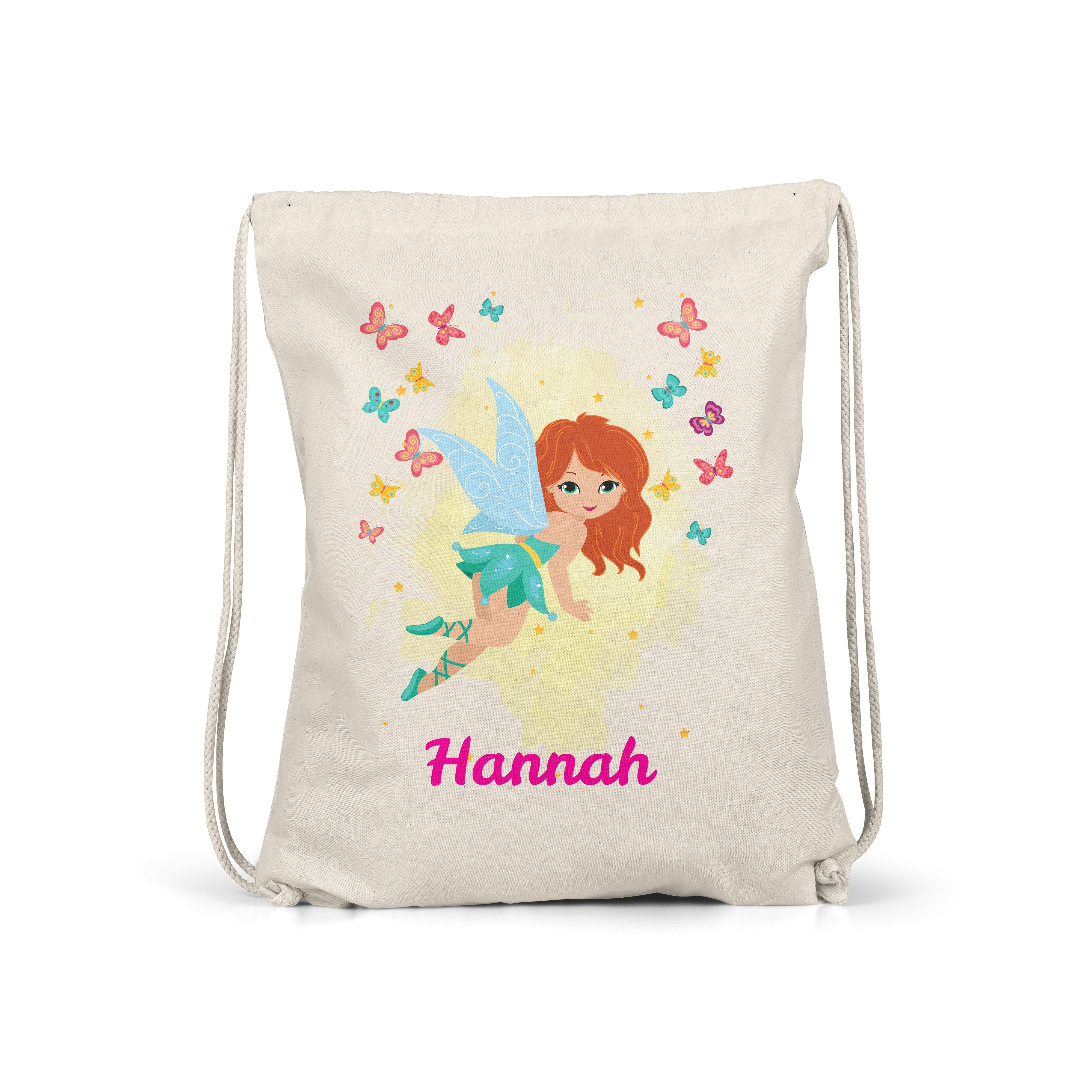 Fairy -  Personalised Kids Gym Bag - Green