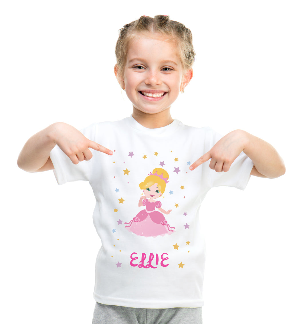 Personalised Princess T-Shirt - Pink Dress