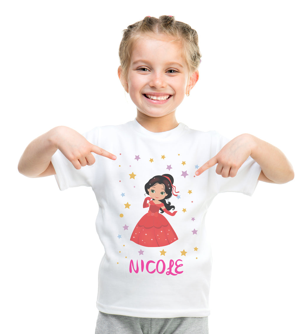 Personalised Princess T-Shirt - Red