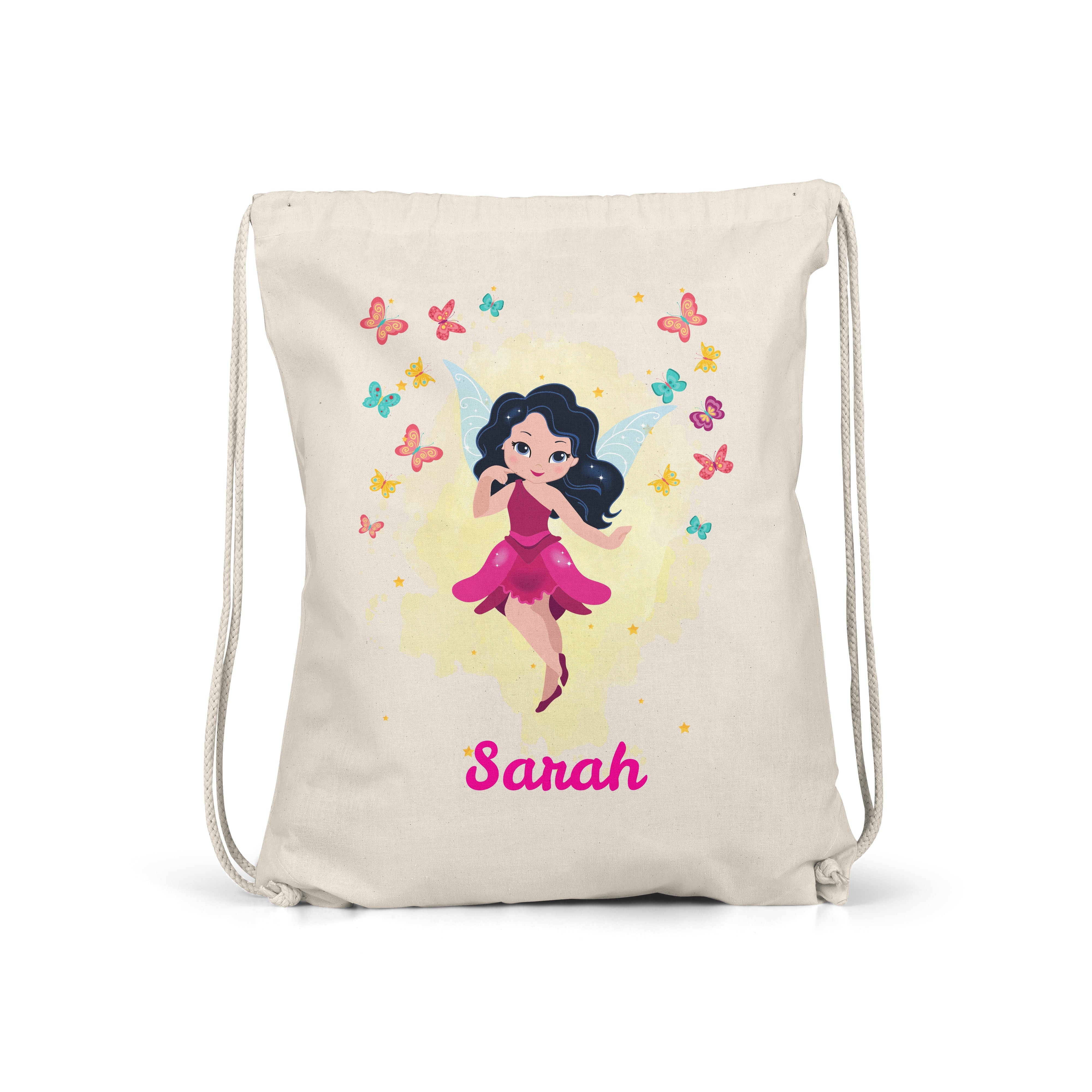 Fairy -  Personalised Kids Gym Bag - Pink