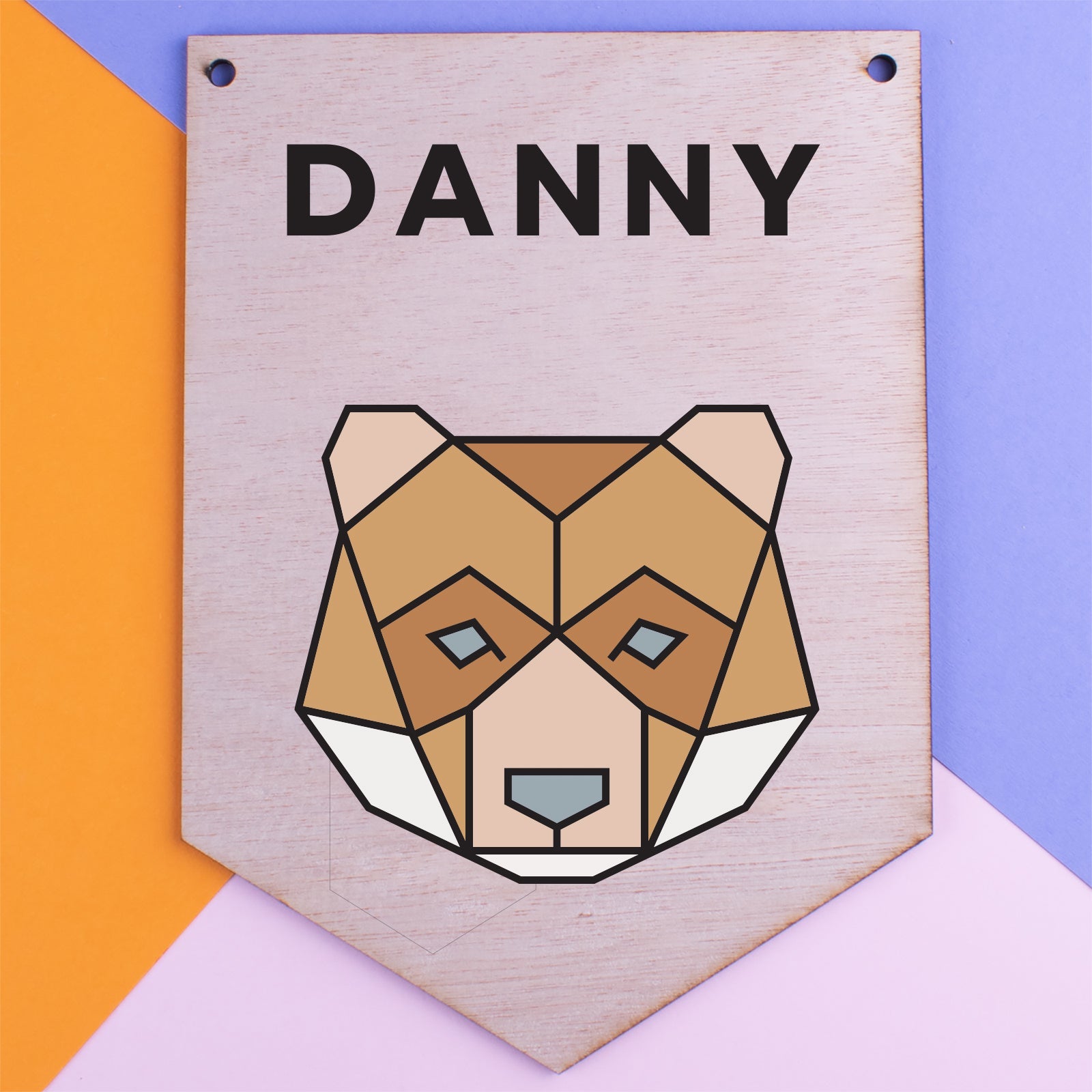 Personalised Wooden Door Sign - Fox