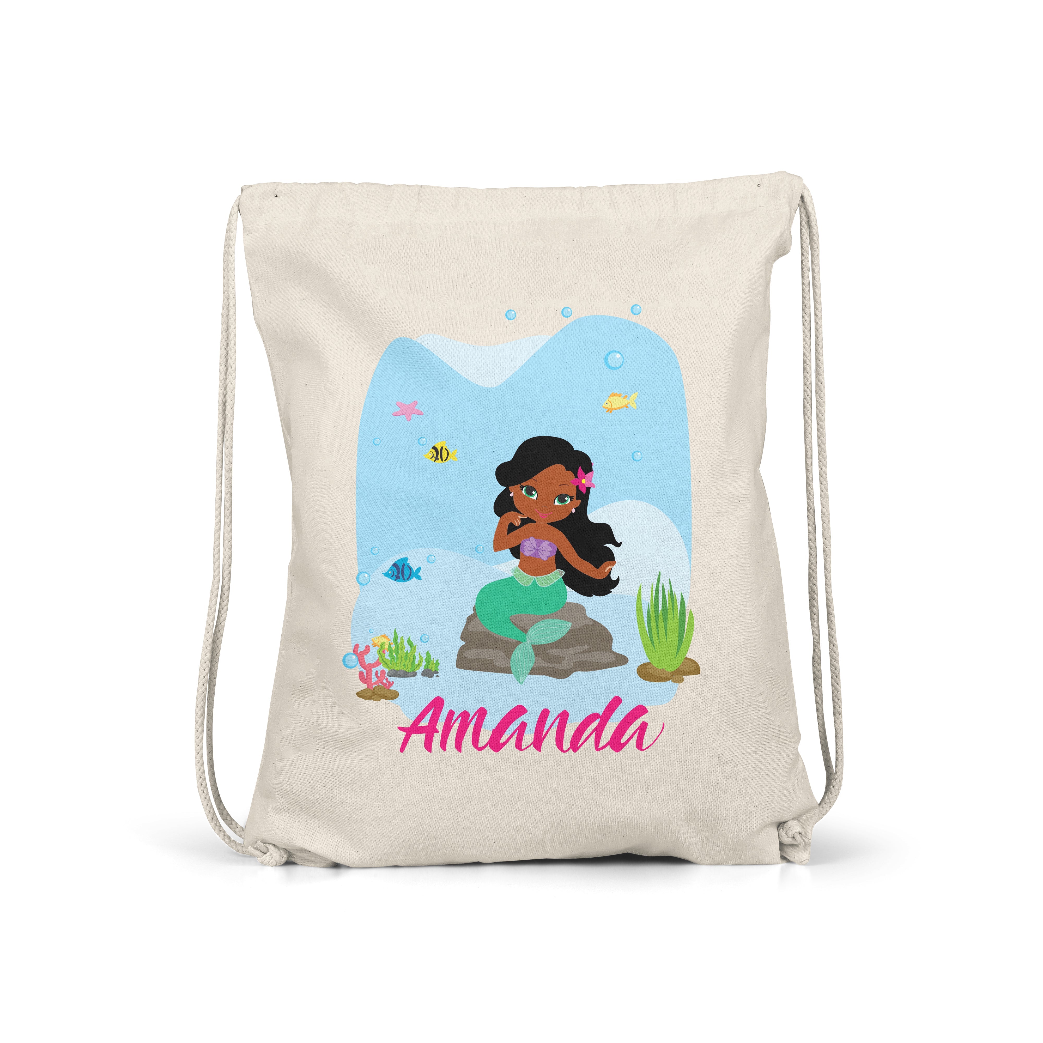 Personalised Kids Gym Bag - Multiple Colours - Perfect Gift - Mermaid Queen