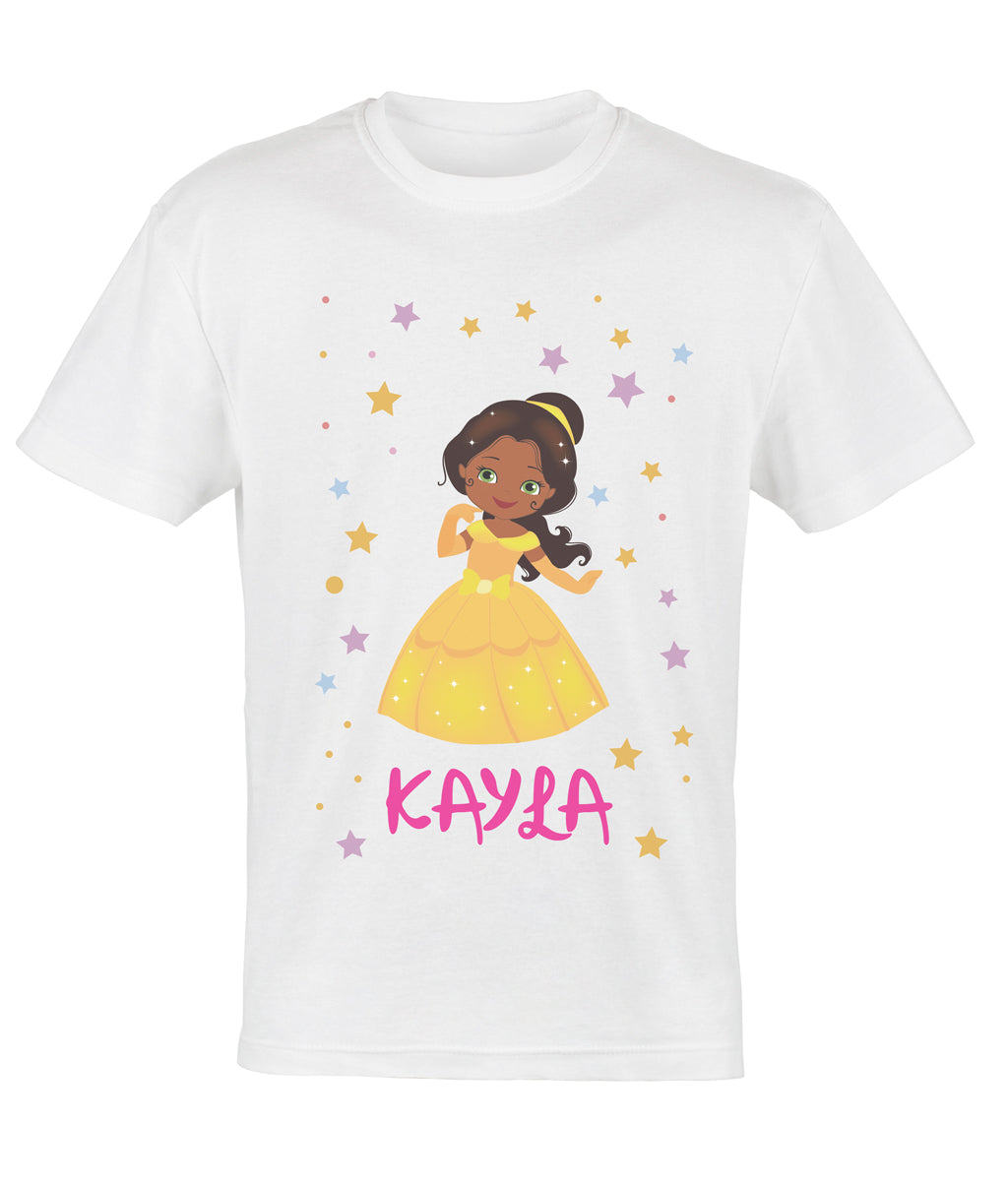 Personalised Princess T-Shirt - Yellow