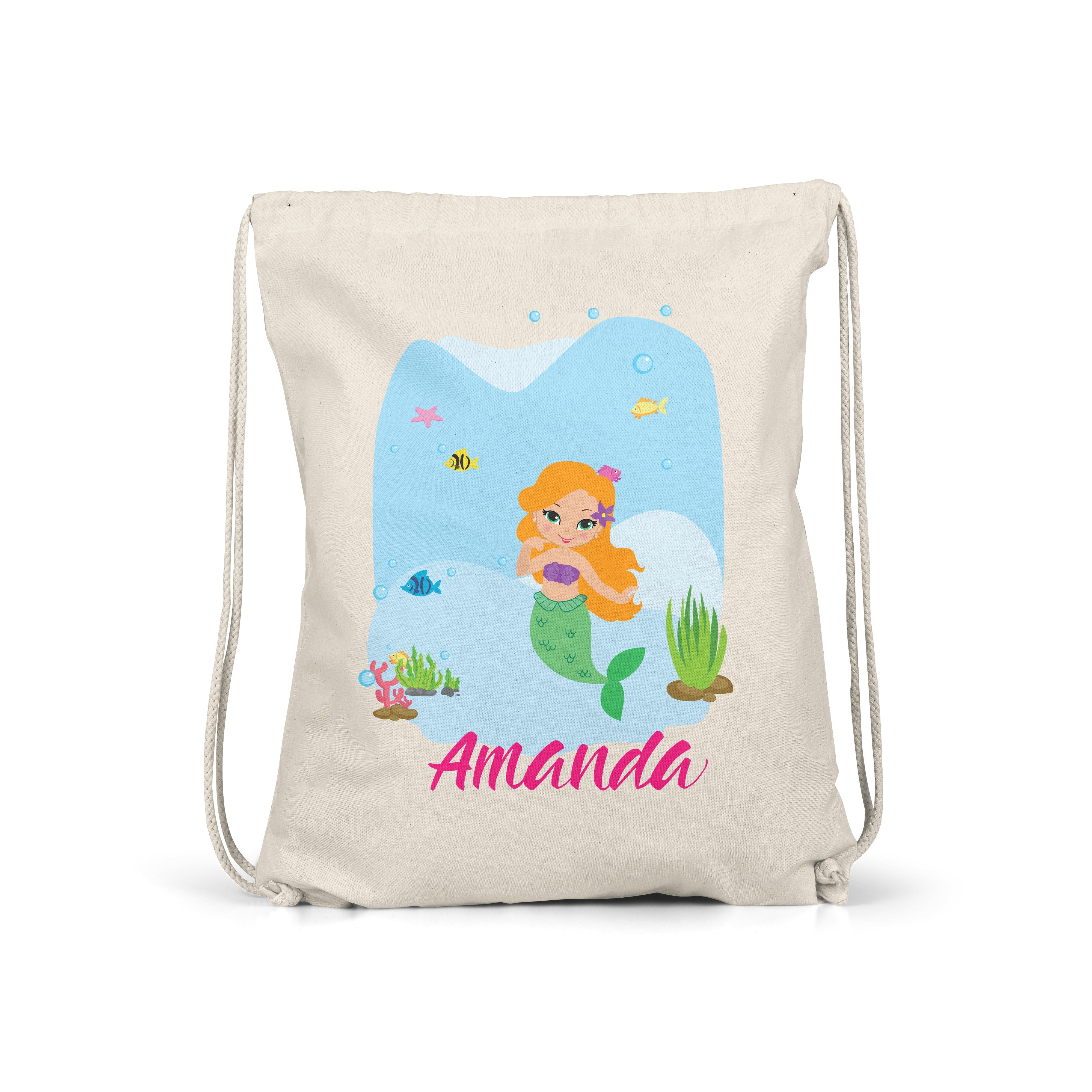 Mermaid- Personalised Kids Gym Bag - Multiple Colours - Perfect Gift - Blonde