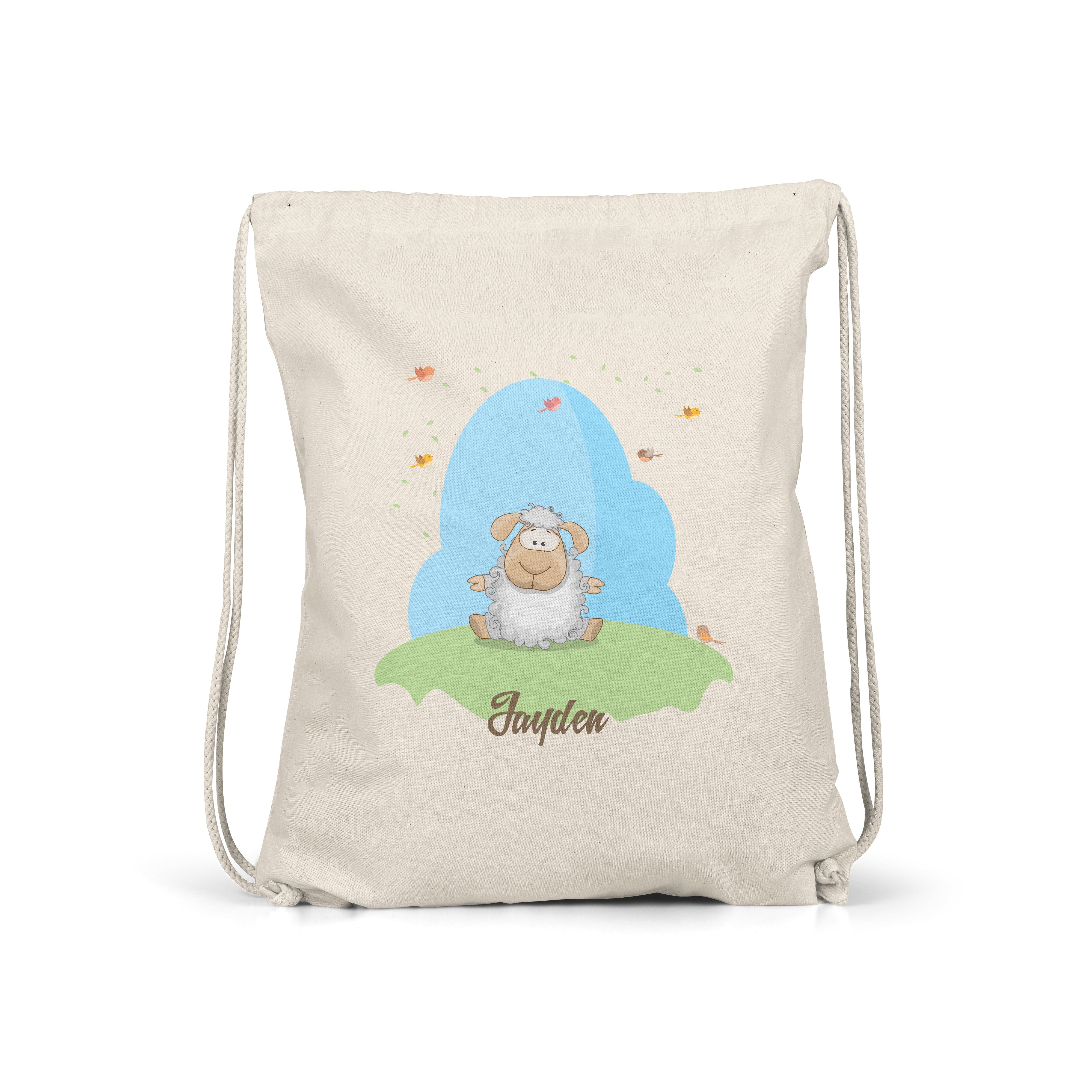 Cute Animals - Personalised Kids Gym Bag - Sheep