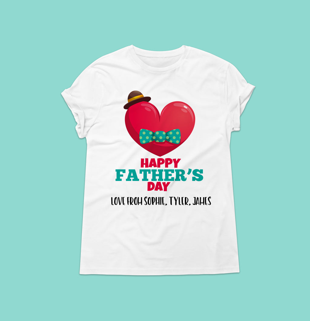 Personalised Father's Day T-Shirt - Red