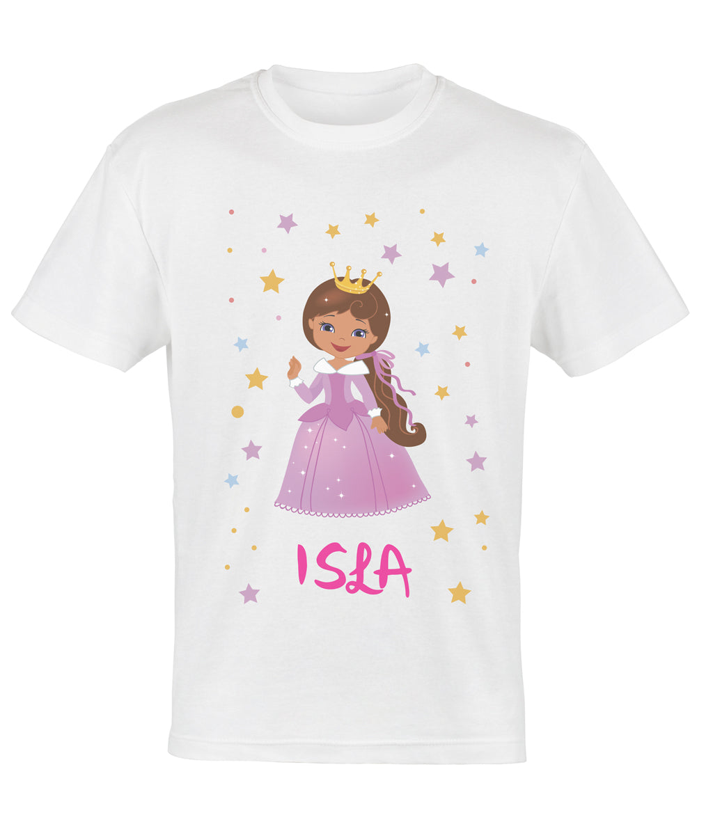 Personalised Princess T-Shirt - Purple Dress