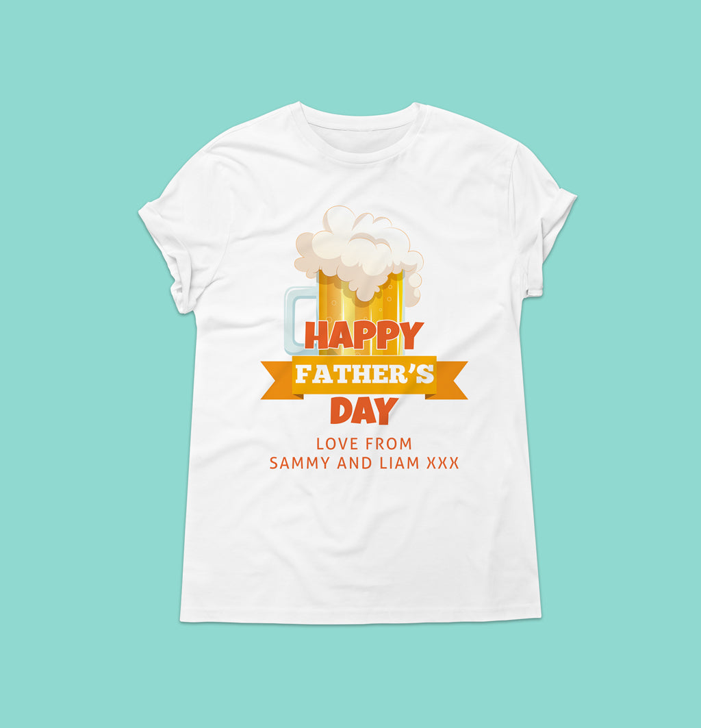 Personalised Father's Day T-Shirt - Orange