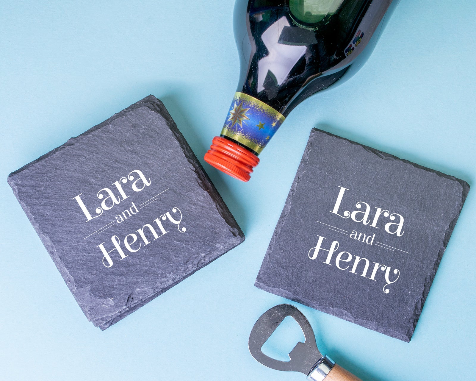 Personalised Engraved Slate Coaster Square - A Cold One