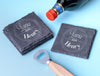 Personalised Engraved Slate Coaster Square - Rest Drinks Here